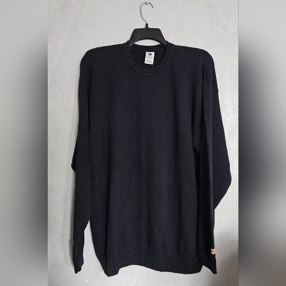 Columbia Sportswear Navy Blue Knit Pullover Sweater Size XL